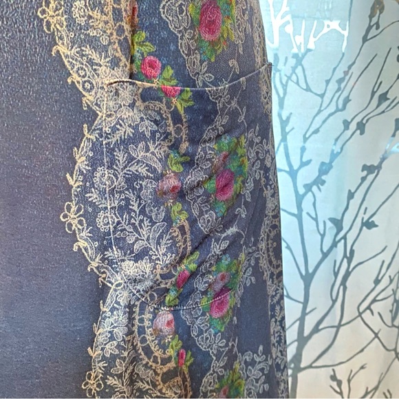 MICHAL NEGRIN blue white pink floral print stretch sleeveless tank mini dress - Picture 6 of 9